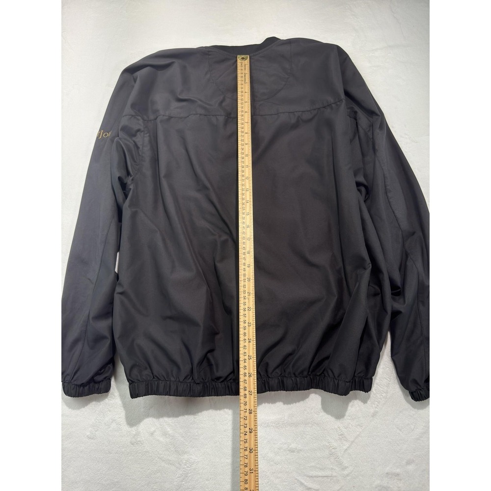 FootJoy Jacket Mens Large Black V Neck Windbreaker Pullover Golf Logo Shell - Picture 7 of 8